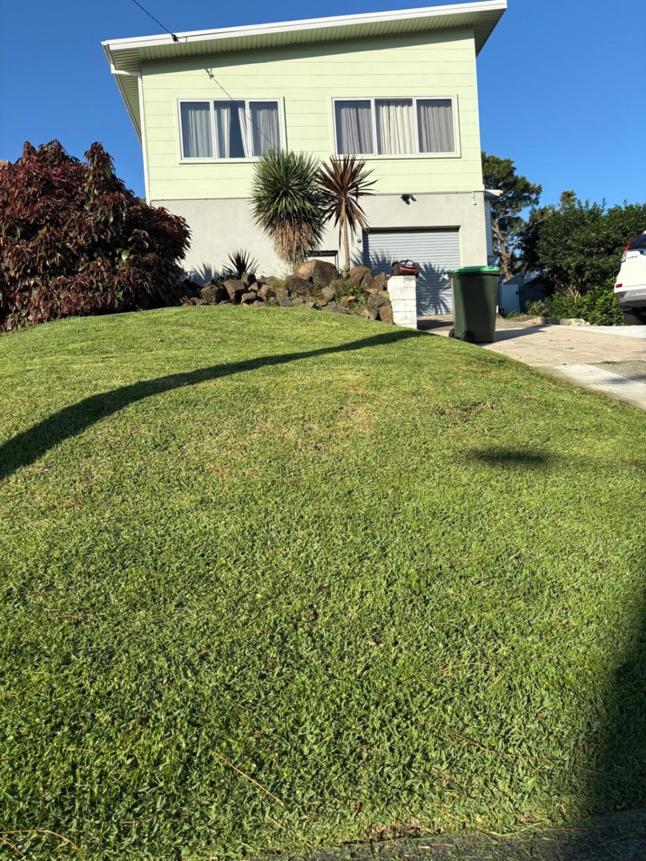Sloped Front Lawn